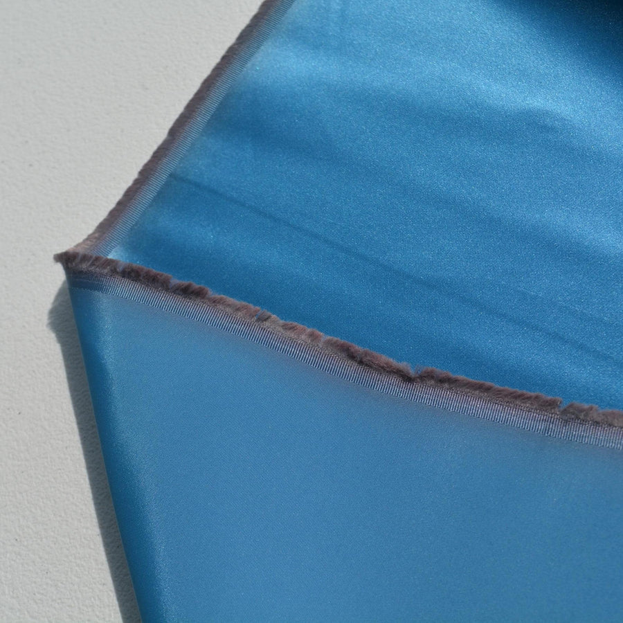 Blue Duchess Satin Fabric | Designer Deadstock | By the Yard