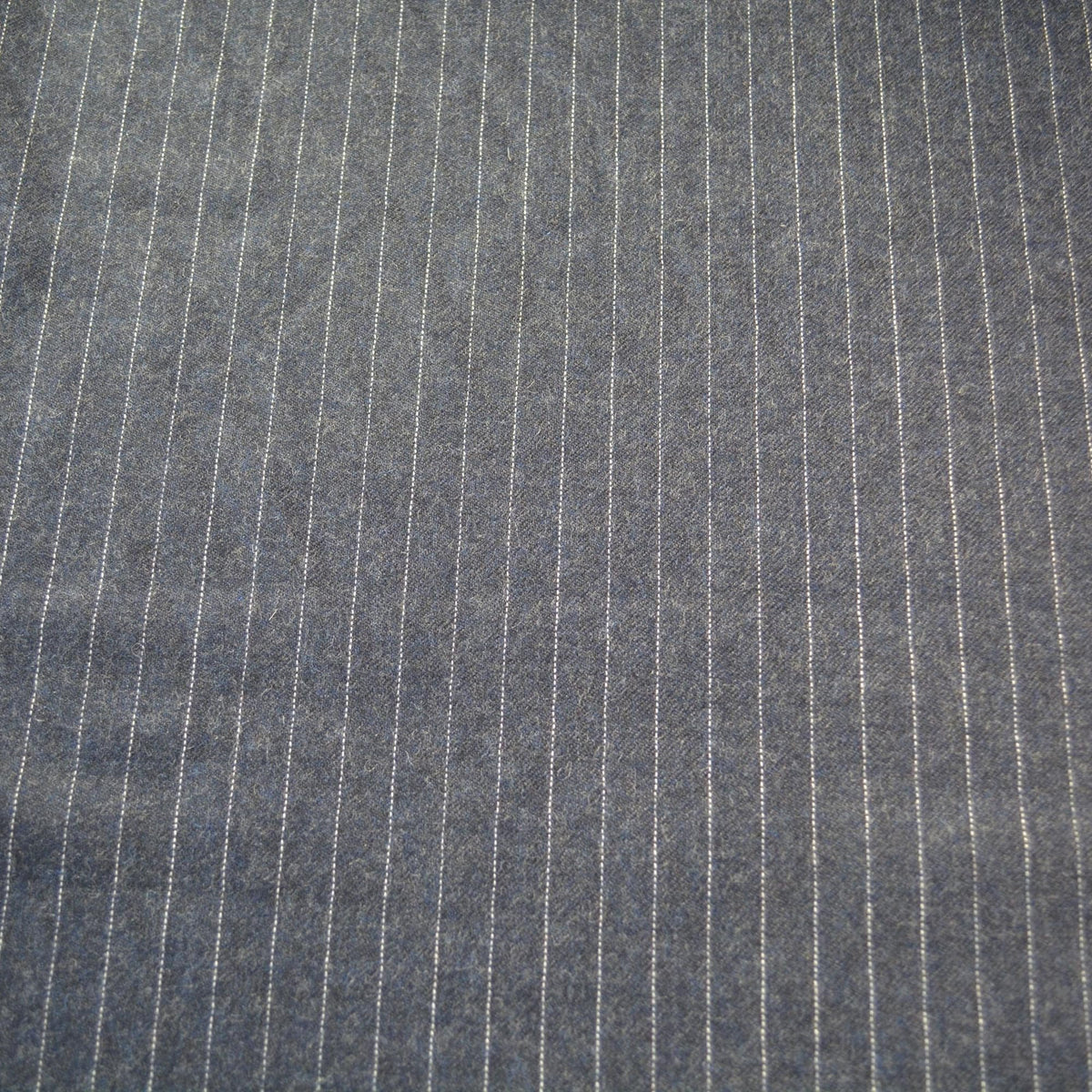 European Pure Wool | Striped Wool Suiting | Navy |By the Yard