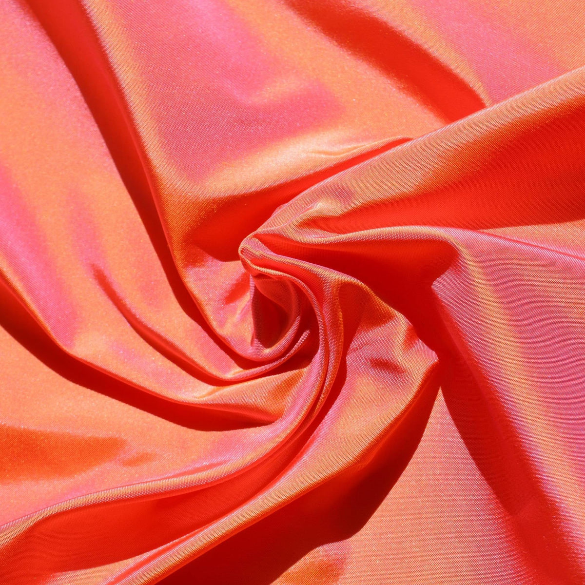 Silk Taffeta Fabric Orange and pink Two-tone 54" Wide Luxury Fabric | By the Yard