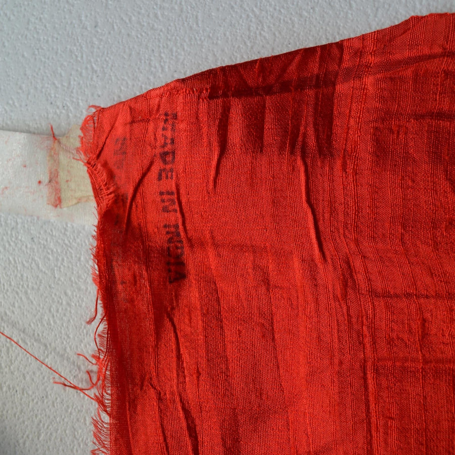 Silk Dupioni Fabric Red 43" Wide Luxury Fabric | By the Yard