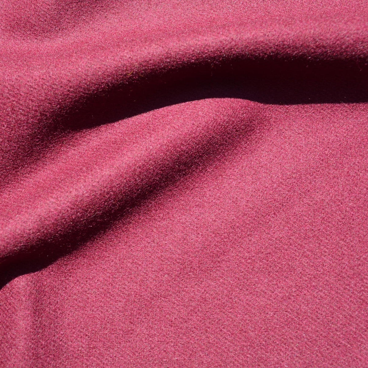 Wool Gabardine Heavyweight Fabric | Dark Red / Purple | Coating Upholstery Sewing Fabric |By the Yard