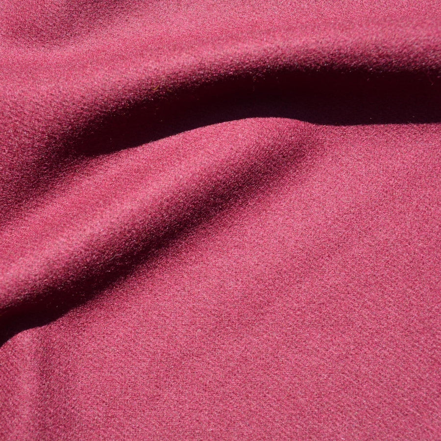 Wool Gabardine Heavyweight Fabric | Dark Red / Purple | Coating Upholstery Sewing Fabric |By the Yard