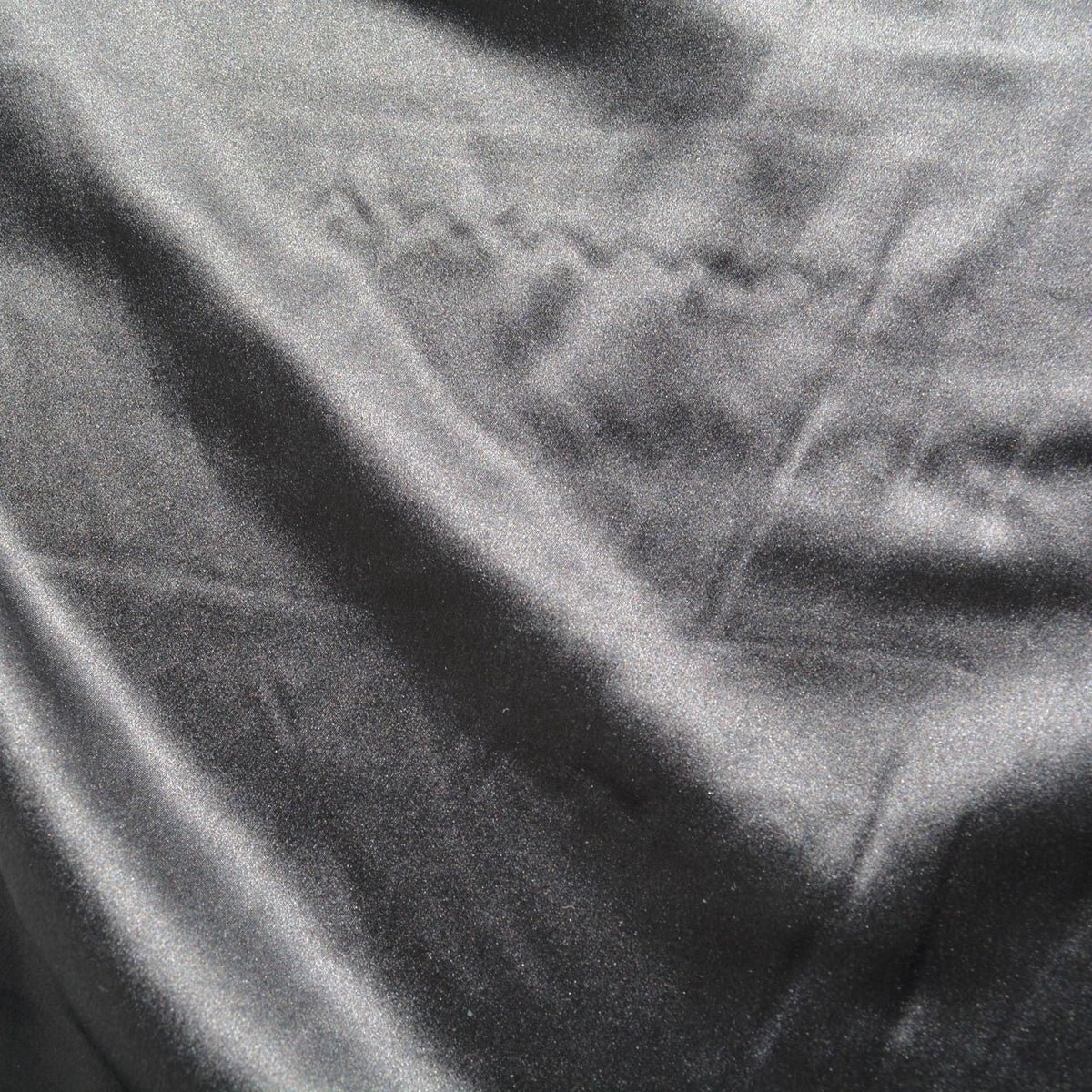 100% Silk Satin Fabric | Black | Luxury Silk Yardage |By the Yard