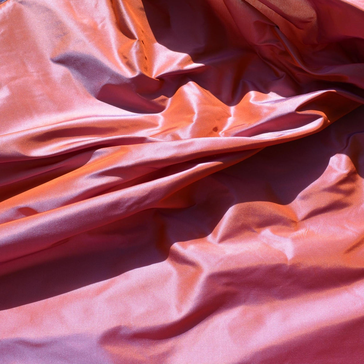 European Silk Two-Tone Taffeta Fabric | 100% Silk, 55" Wide | Iridescent Dupioni-Style for Dresses, Gowns & Décor | By t