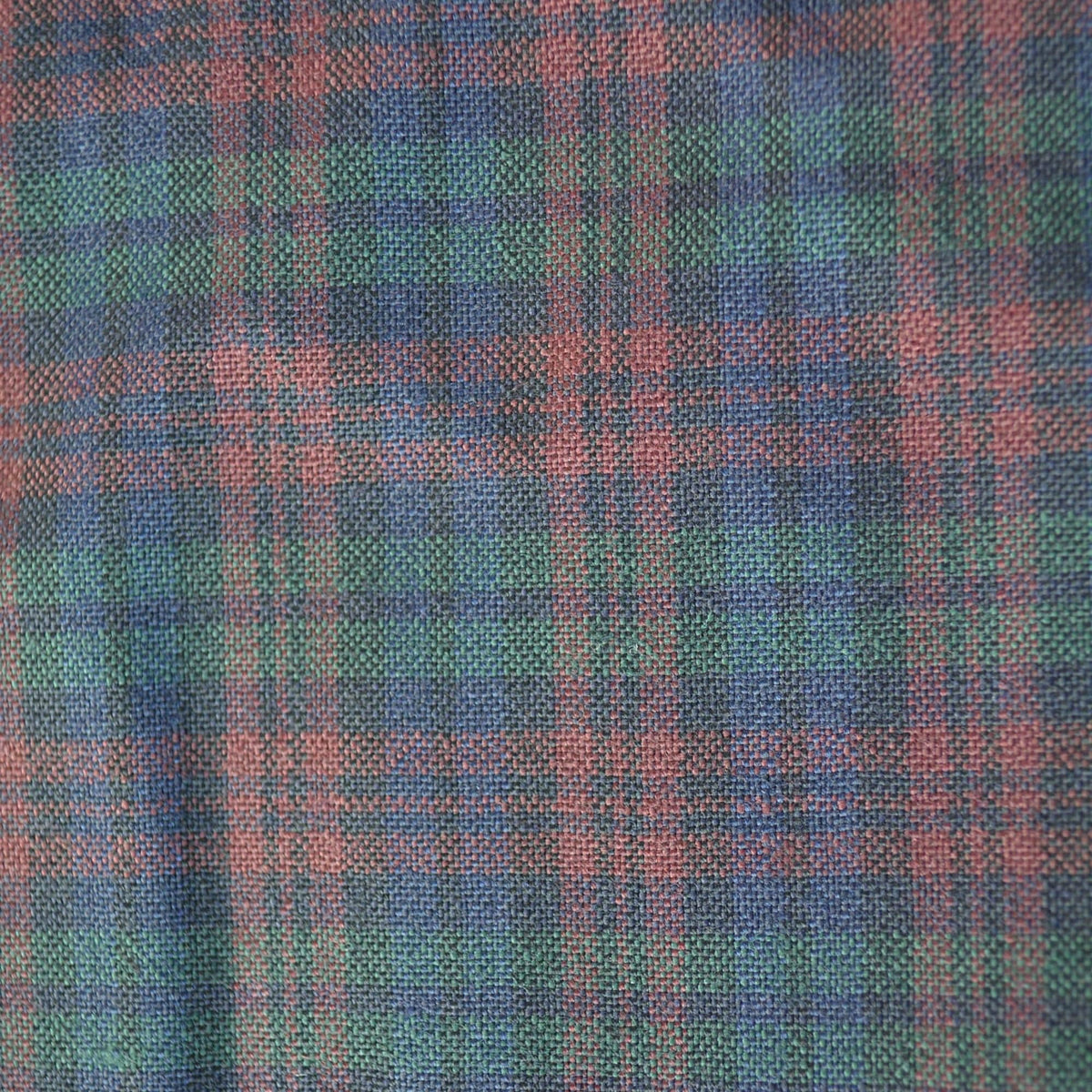 Dark Tartan Wool Tweed Fabric Navy Green Red Blue Plaid 61 Inch Wide | By the Yard