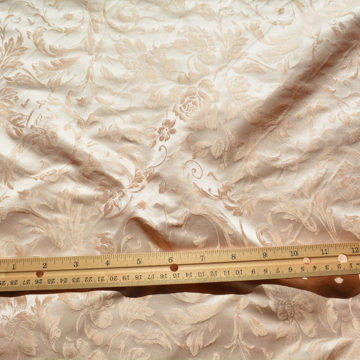 100% Silk Jacquard Fabric | Silk Double-sided Light pink | Luxury Bridal & Dressmaking Designer Fabric |By the Yard