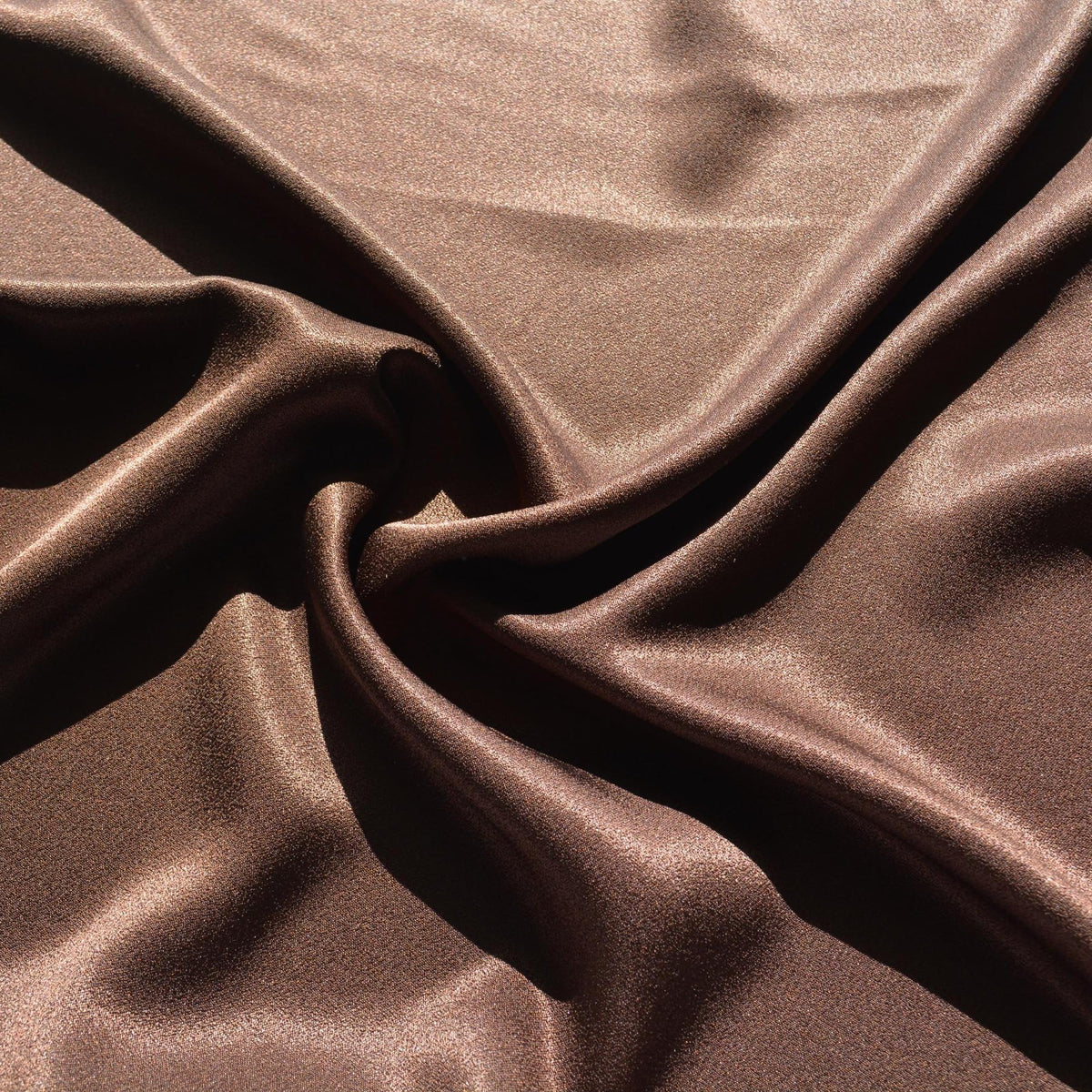 French Silk Satin Fabric Brown 35" Wide Luxury Fabric | By the Yard