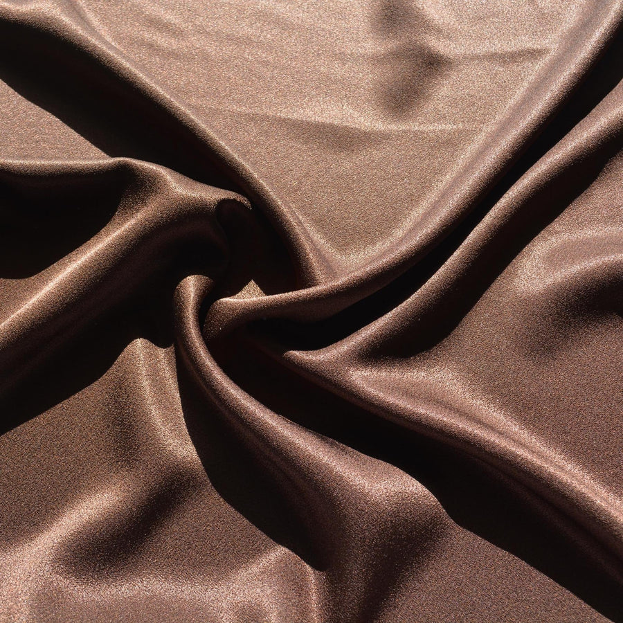 French Silk Satin Fabric Brown 35" Wide Luxury Fabric | By the Yard