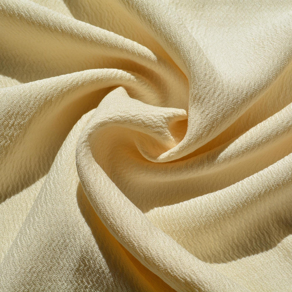 Ivory | wool polyester blend | Crinkled Crepe | Designer Deadstock | By the Yard