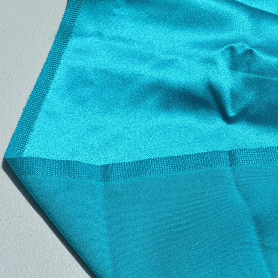 Pure Silk Crepe Back Satin Fabric | Blue Heavyweight Designer Deadstock | Dresses, Blouses, Special Occasion | By the Yard