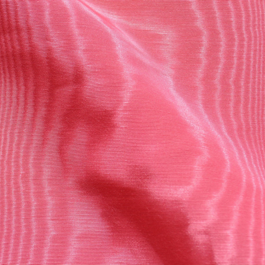 Heavyweight Silk Moiré Taffeta Fabric | Pink Silk Watered Taffeta | By the Yard