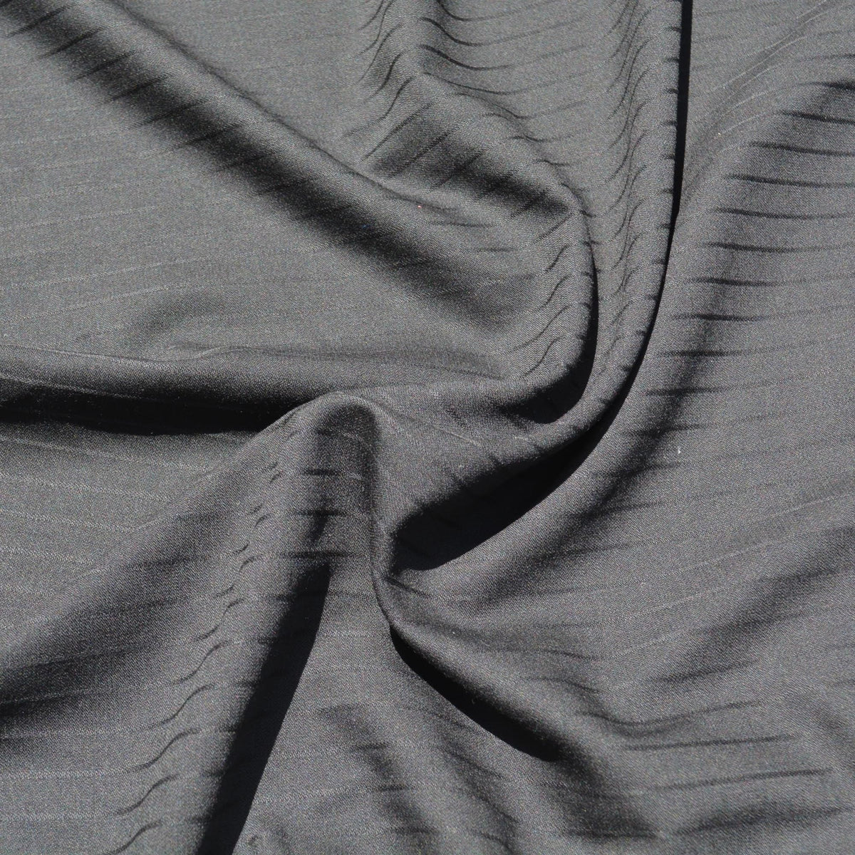 Scottish Super 150s Wool Suiting Fabric | Black Stripes | Made in Scotland | Luxury Tailoring Cloth | By the Yard
