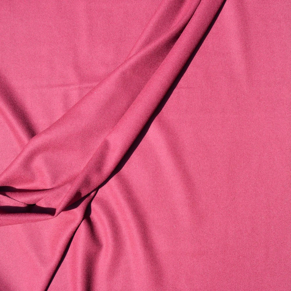 Wool Gabardine Heavyweight Fabric | Dark Red / Purple | Coating Upholstery Sewing Fabric |By the Yard