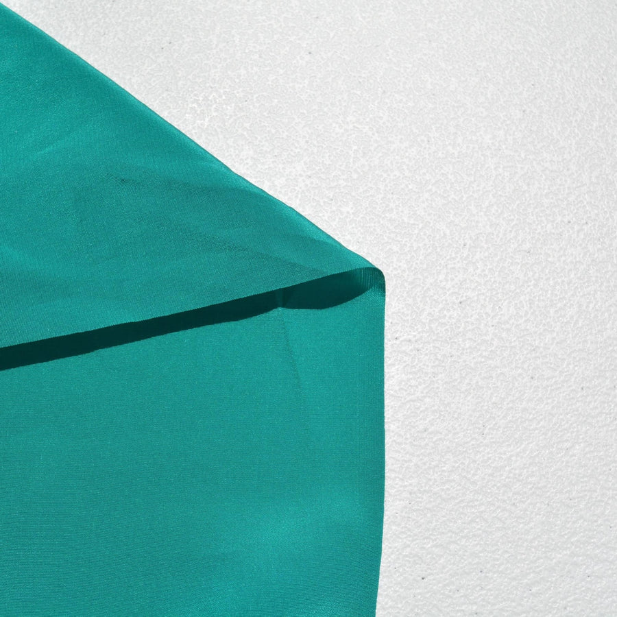 Pure Silk Crepe Fabric | Turquoise Lightweight Designer Deadstock | Dresses, Blouses, Scarves | By the Yard