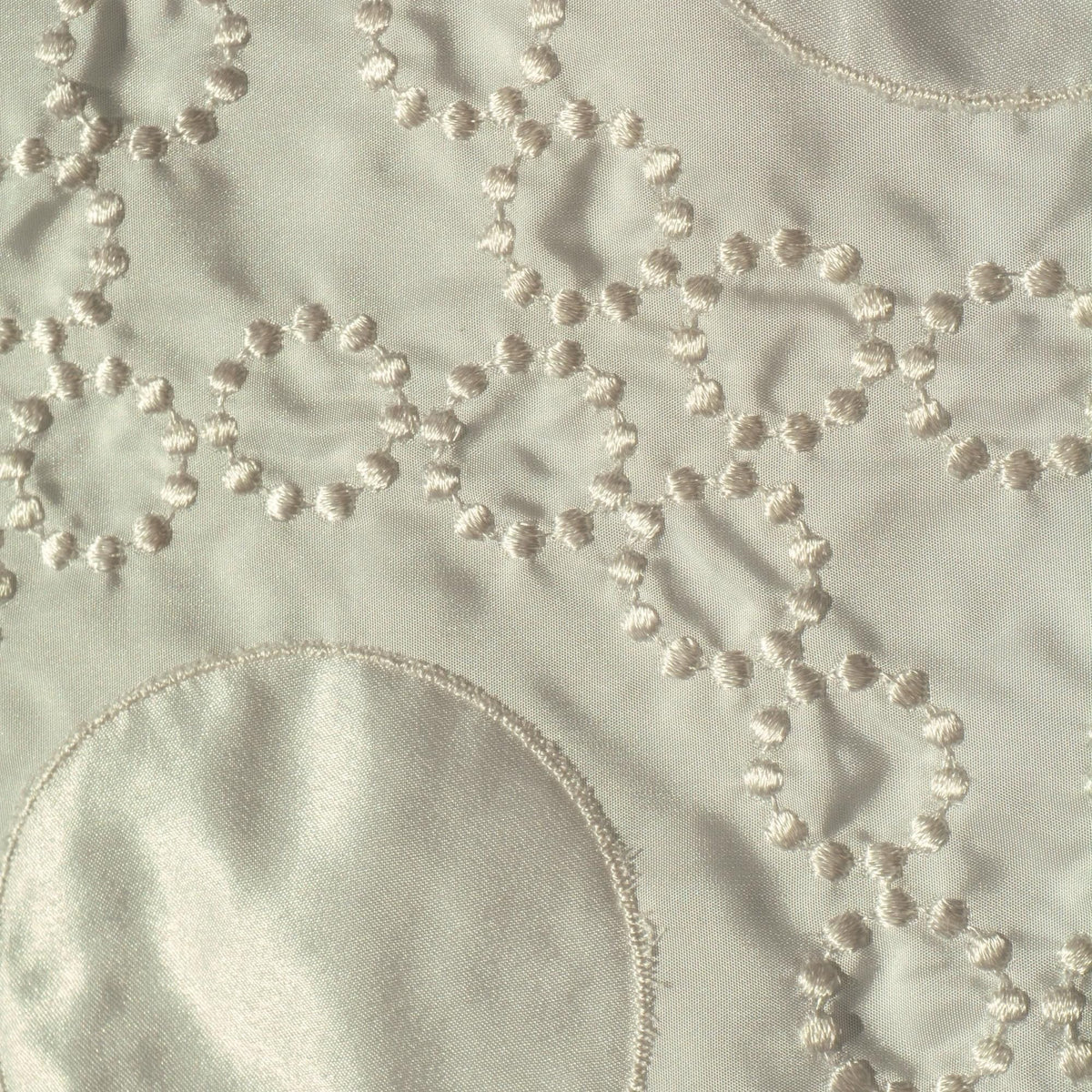 European Designer Embroidered Silk Taffeta Luxury Fabric | By the Yard