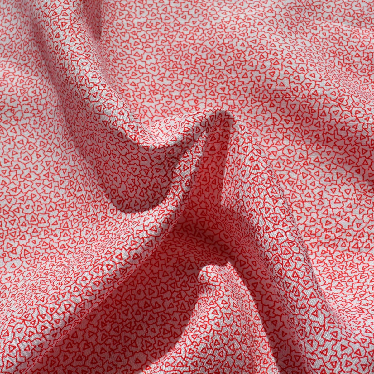 Cotton Floral Fabric | Red and white | Designer Yardage |By the Yard