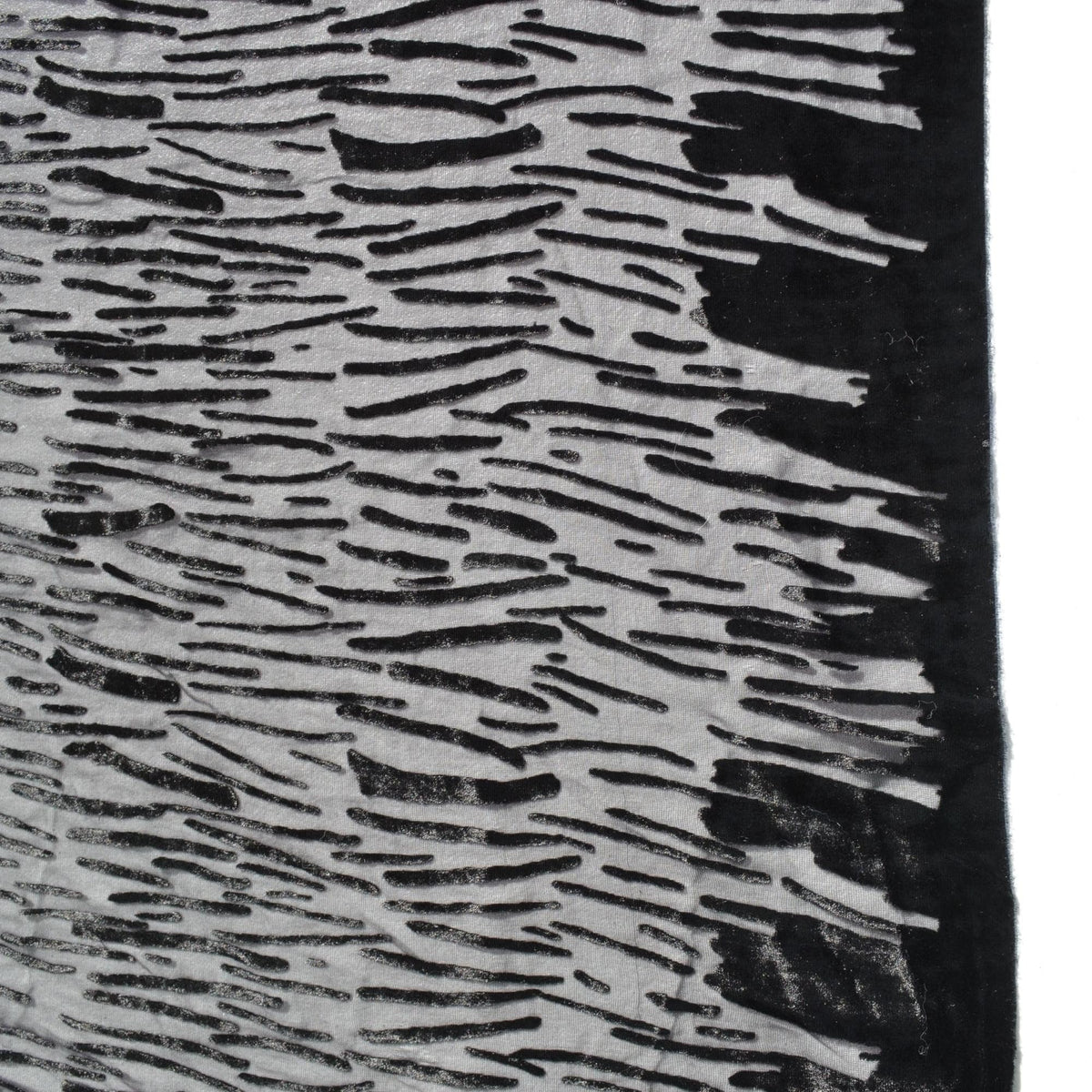 Italian Burnout Fabric Fabric | Sheer Black Lightweight |By the Yard