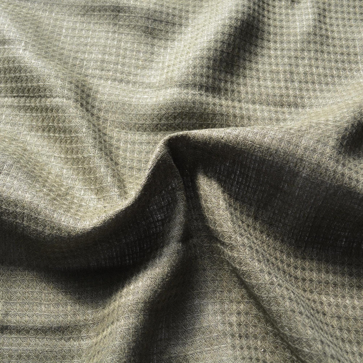 100% Linen Fabric Checkered Forest green checkered 60" Wide Dressmaking Tailoring | By the Yard