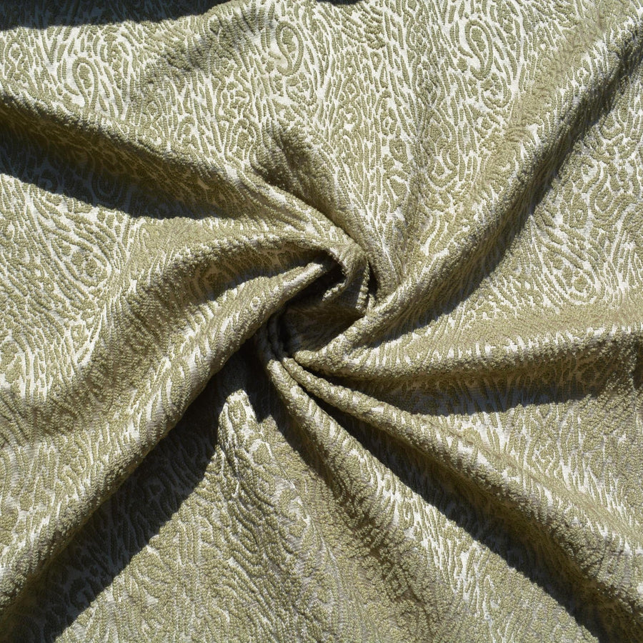 Winter Silk Brocade Fabric | Silk and Wool | Upholstery Fabric & Home Decor Textile | Curtain, Drapery, Pillow | By the Yard