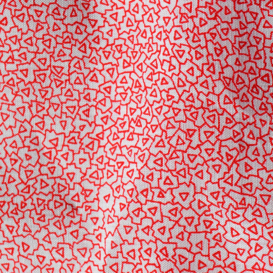 Cotton Floral Fabric | Red and white | Designer Yardage |By the Yard