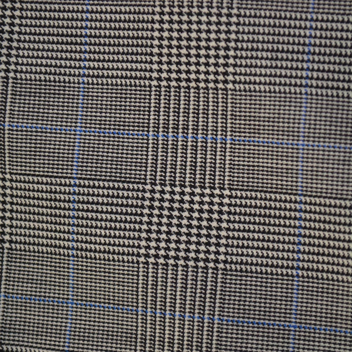 British Cashmere Super 120s Wool Houndstooth Fabric | Made in England | Designer Fabric Yardage |By the Yard