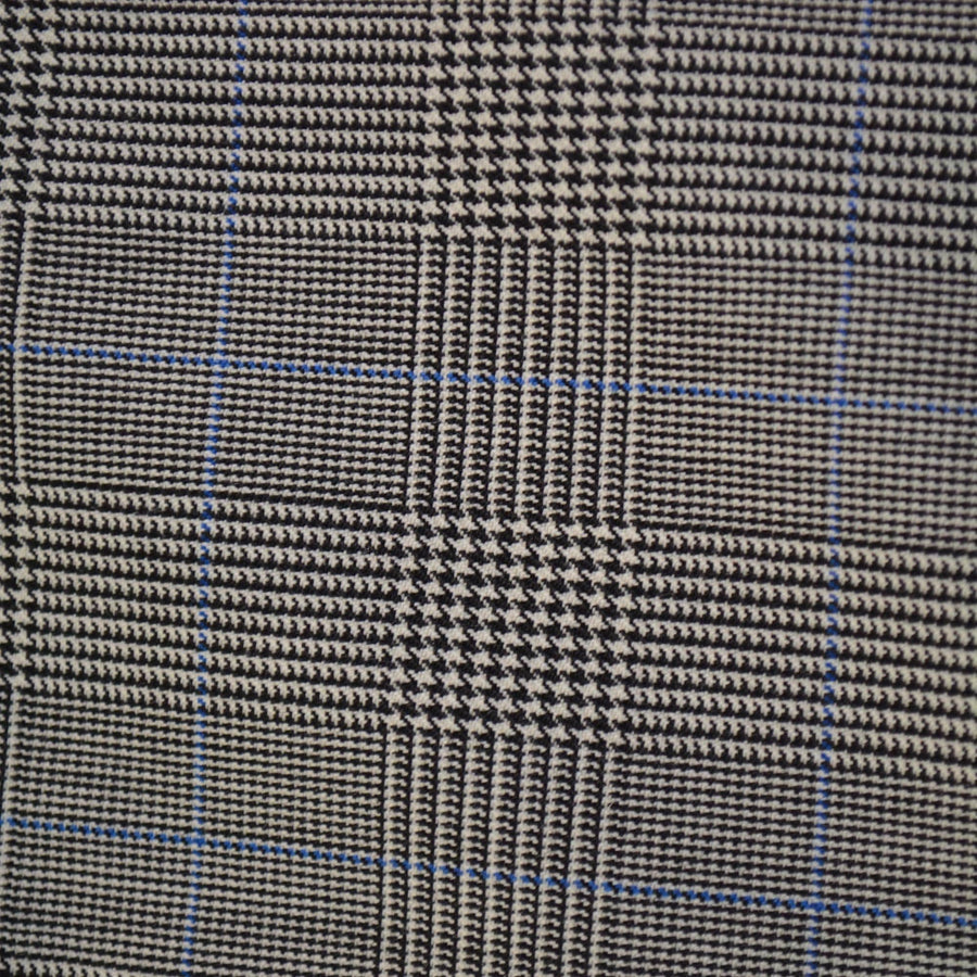 British Cashmere Super 120s Wool Houndstooth Fabric | Made in England | Designer Fabric Yardage |By the Yard