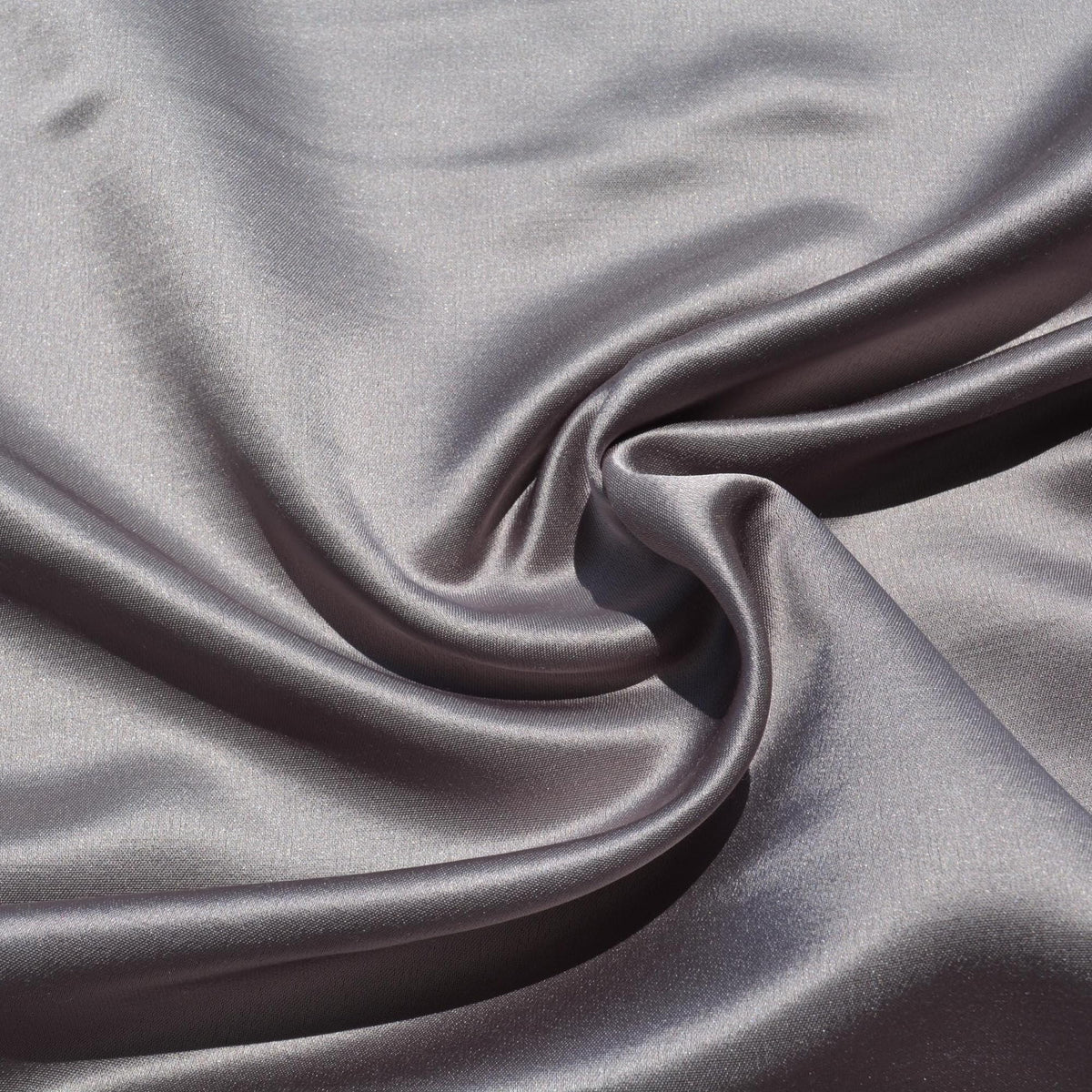 Silk Crepe Back Satin Fabric | Gray Mid-Weight Designer Deadstock | Dresses, Blouses, Special Occasion | By the Yard