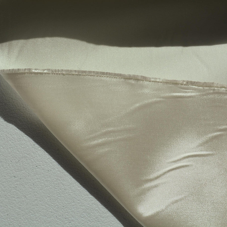 Heavyweight Faille Fabric White Poly Blend Structured 55.5 Inch Usable | By the Yard