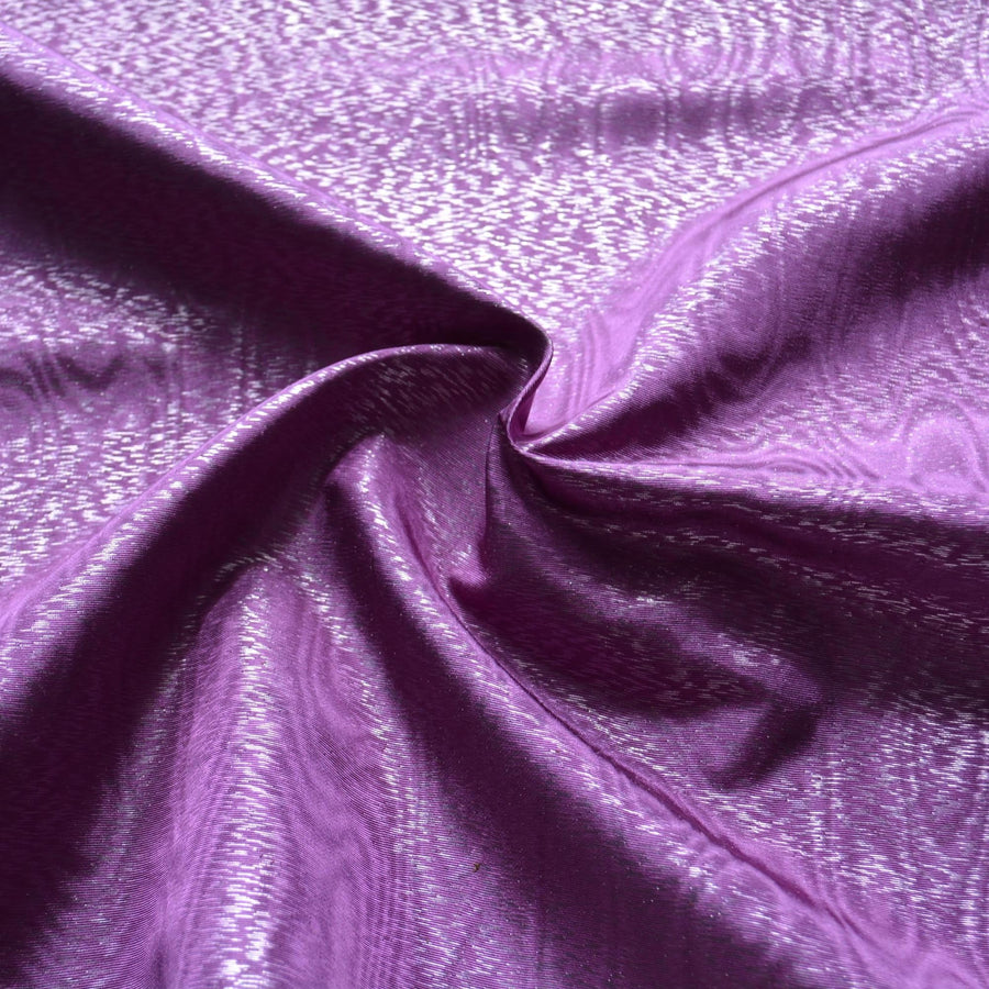Silk Moiré Taffeta Fabric | Purple Silk Blend Watered Taffeta | By the Yard