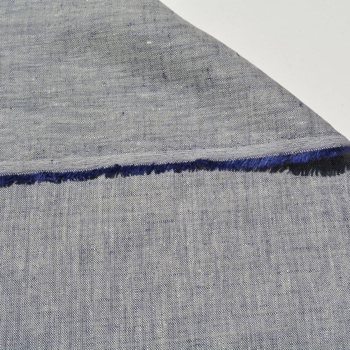 Navy & White Linen Fabric | 100% Midweight Linen Solid Weave 60" Wide | Linen Yardage for Clothing, Summer Dresses, Home