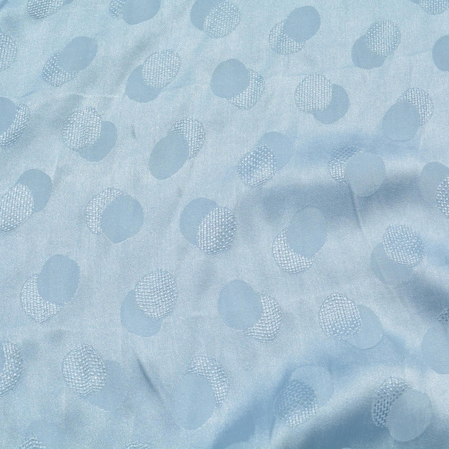 100% Silk Jacquard Fabric | Light Blue Designer Deadstock | Dresses, Skirts, Special Occasion | By the Yard
