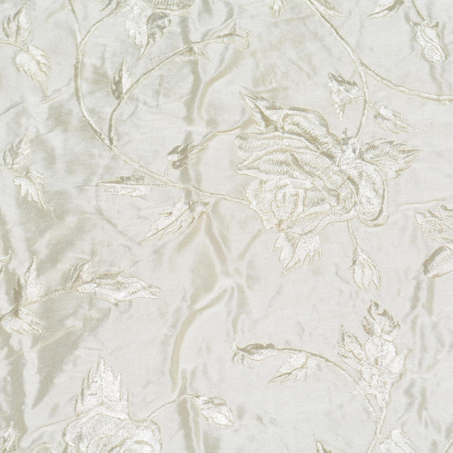 Silk Dupioni Brocade Fabric | 100% Silk Floral | Upholstery Fabric & Home Decor Textile | Curtain, Drapery, Pillow | By the Yard