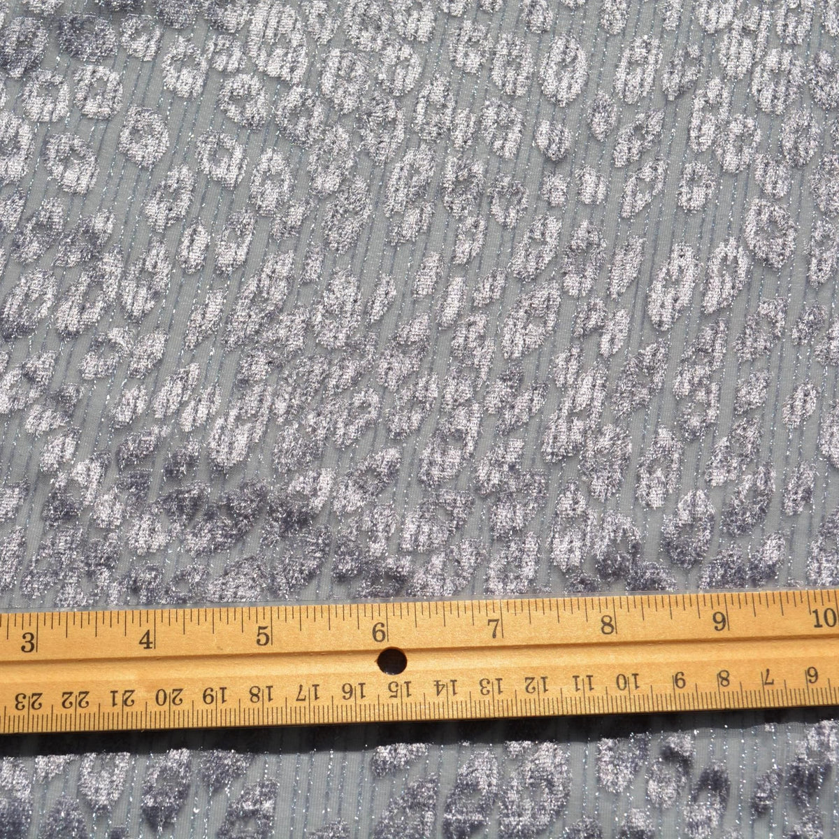 Chiffon Burnout Fabric | Light gray |By the Yard