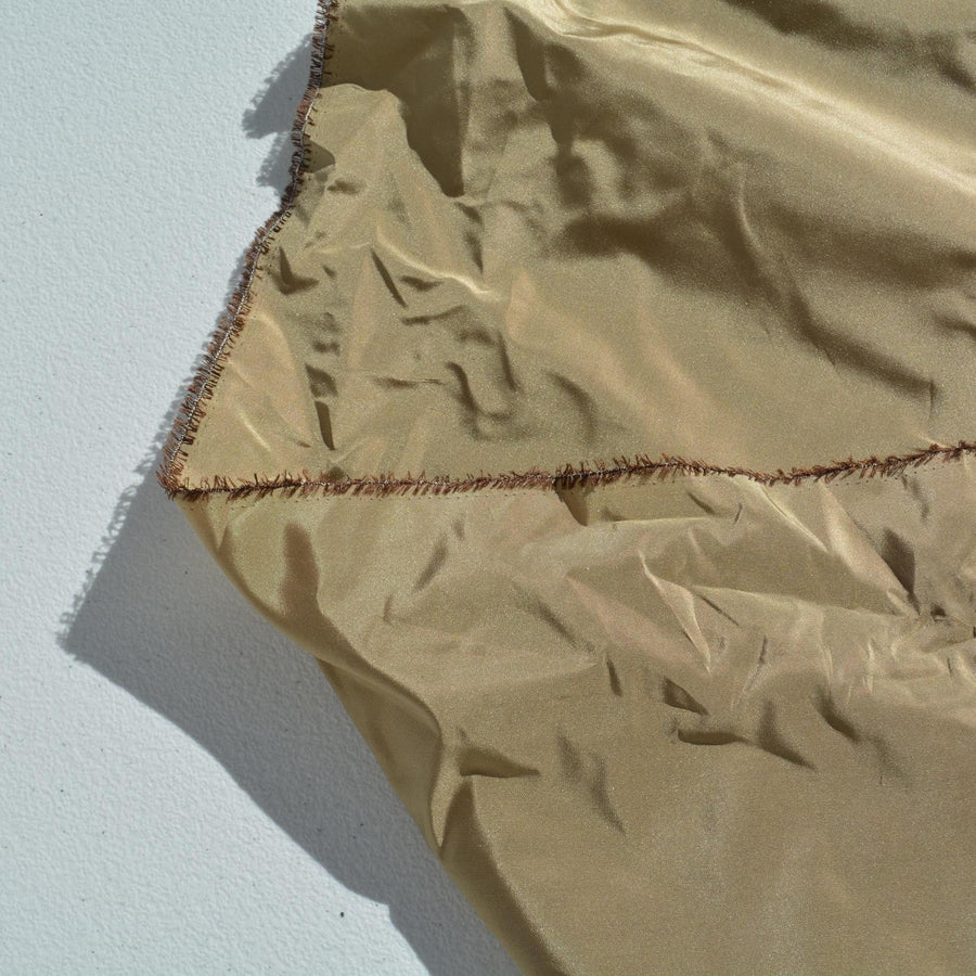 Two-Tone Silk Taffeta Fabric | Gold and brown | Luxury Designer Textile |By the Yard