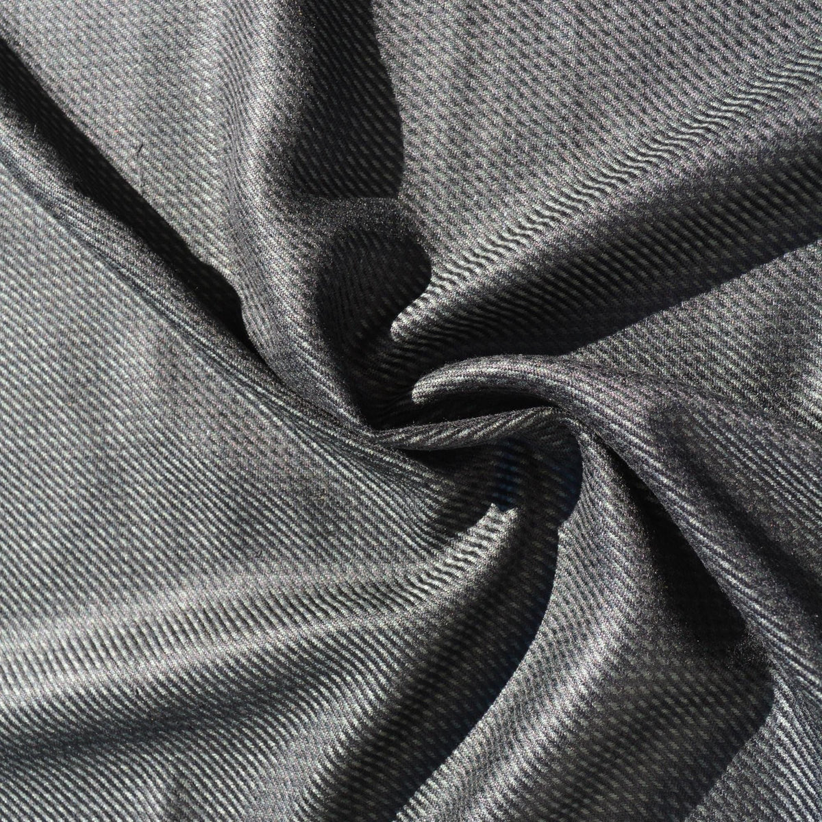 Houndstooth Wool Cashmere Fabric | Black | Luxury Designer Textile |By the Yard