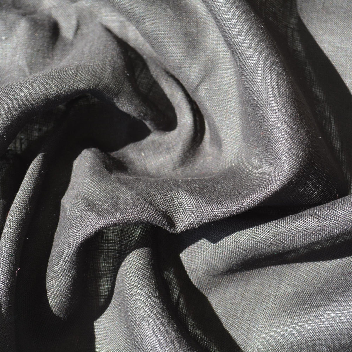 Black | 100% linen | Linen | Designer Deadstock | By the Yard