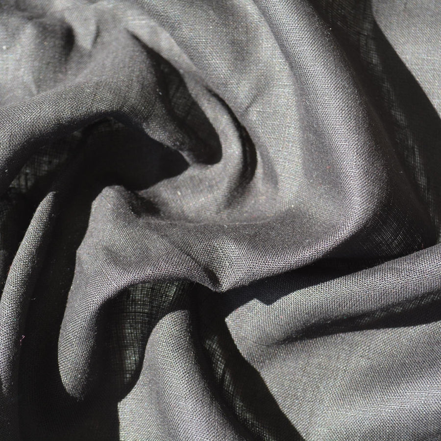 Black | 100% linen | Linen | Designer Deadstock | By the Yard