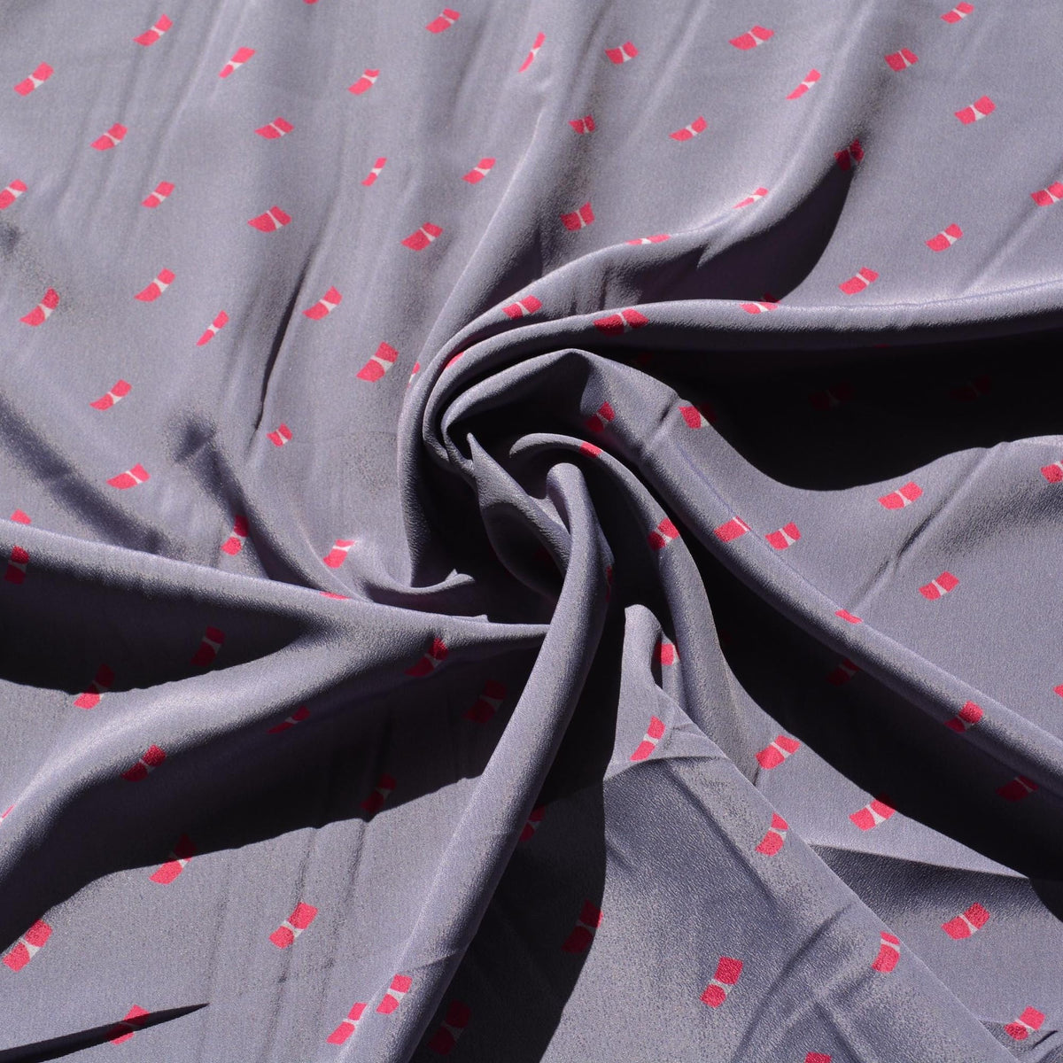 Purple Crepe de Chine Fabric | Vintage Deadstock | By the Yard