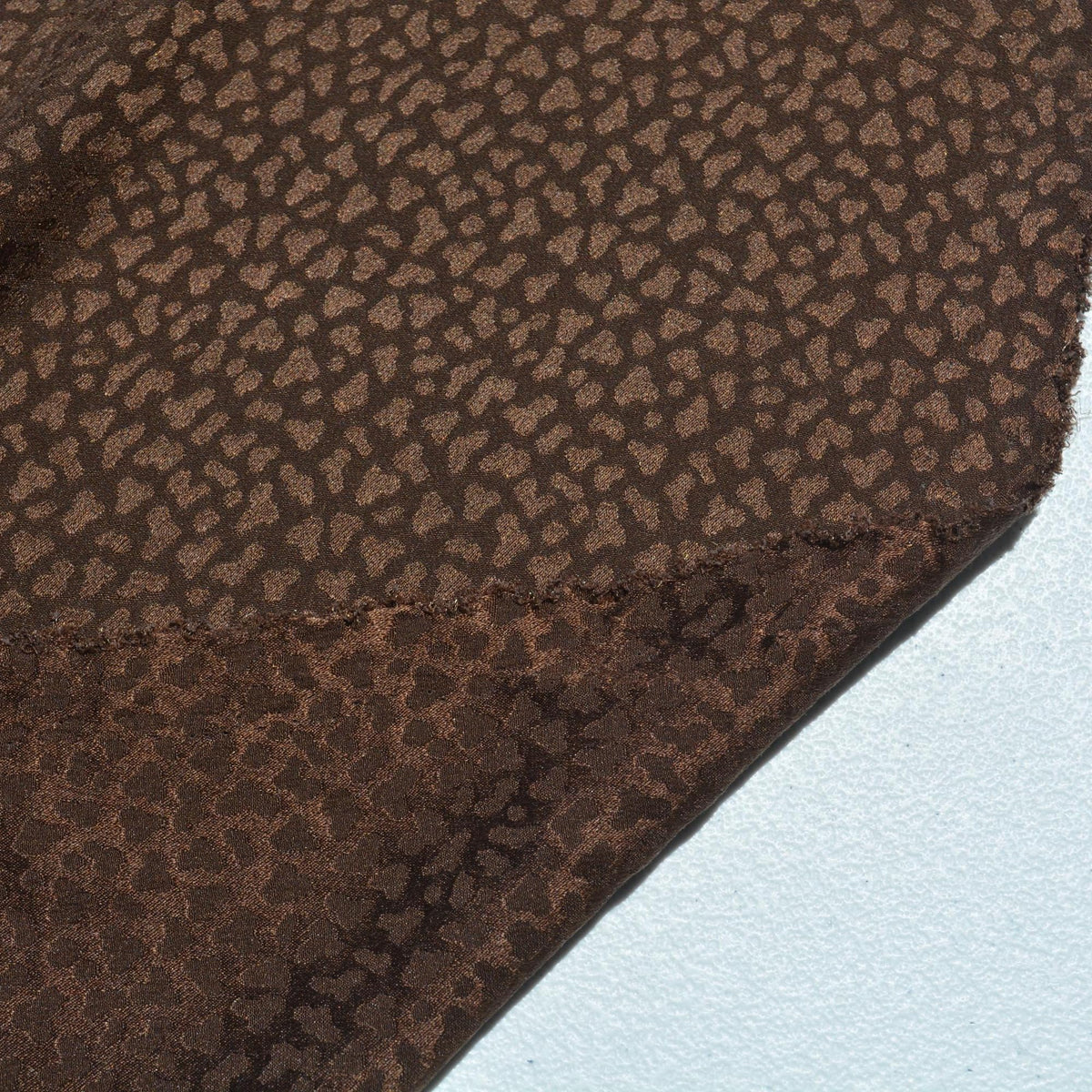 100% Silk Jacquard Fabric | Brown Designer Deadstock | Dresses, Skirts, Special Occasion | By the Yard