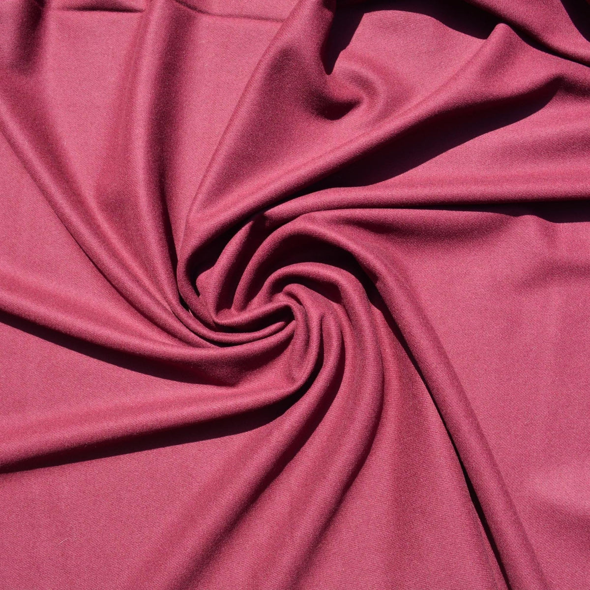 Wool Gabardine Heavyweight Fabric | Dark Red / Purple | Coating Upholstery Sewing Fabric |By the Yard
