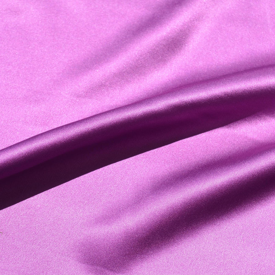 Pure Silk Charmeuse Fabric | Purple Designer Deadstock | Dresses, Skirts, Blouses | By the Yard