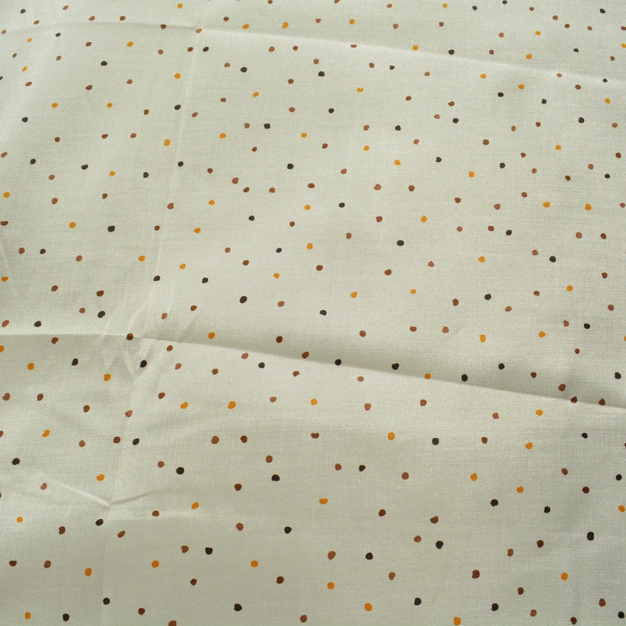 Ivory dotted Taffeta Fabric | Vintage Deadstock | By the Yard