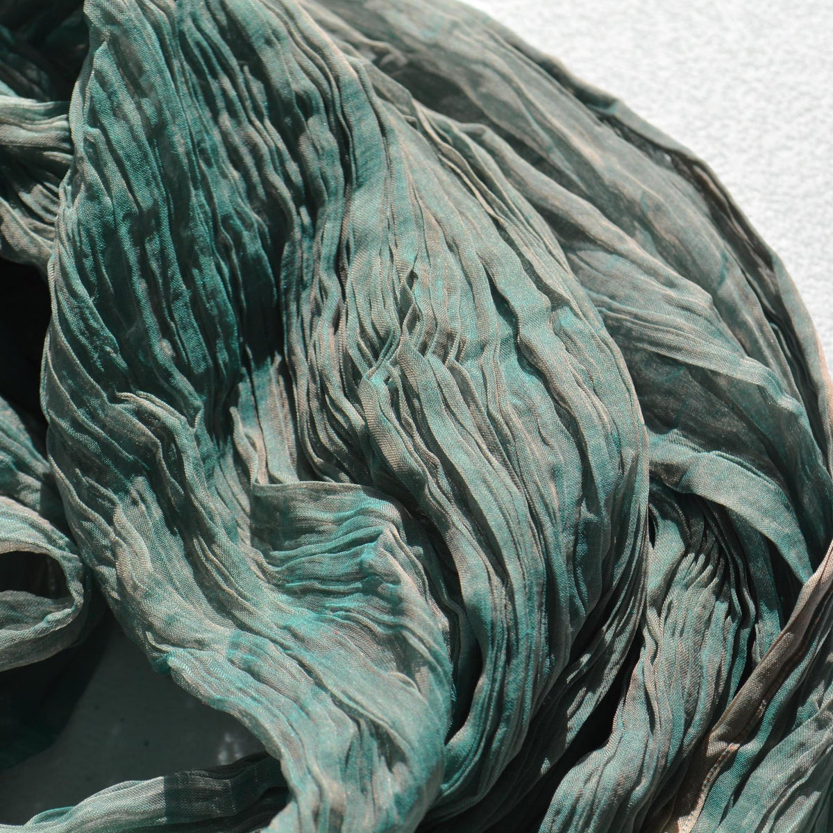 Vintage French Pleated Shibori Silk Crinkle Chiffon Fabric | Made in France | Luxury Fabric | By the Yard