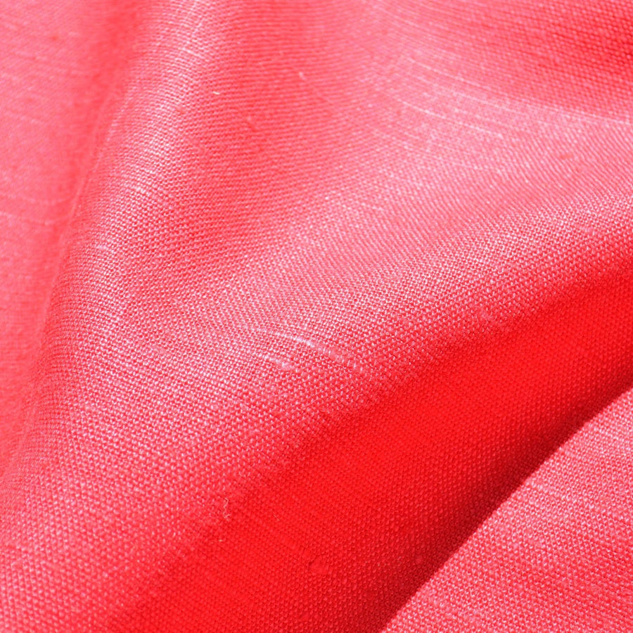 100% Linen Fabric Thick weave Red thick weave Midweight to heavyweight 44" Wide Dressmaking Tailoring | By the Yard