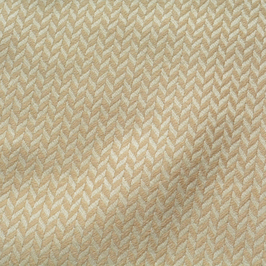 Beige herringbone | 100% wool | Wool Suiting (Herringbone) | Designer Deadstock |By the Yard