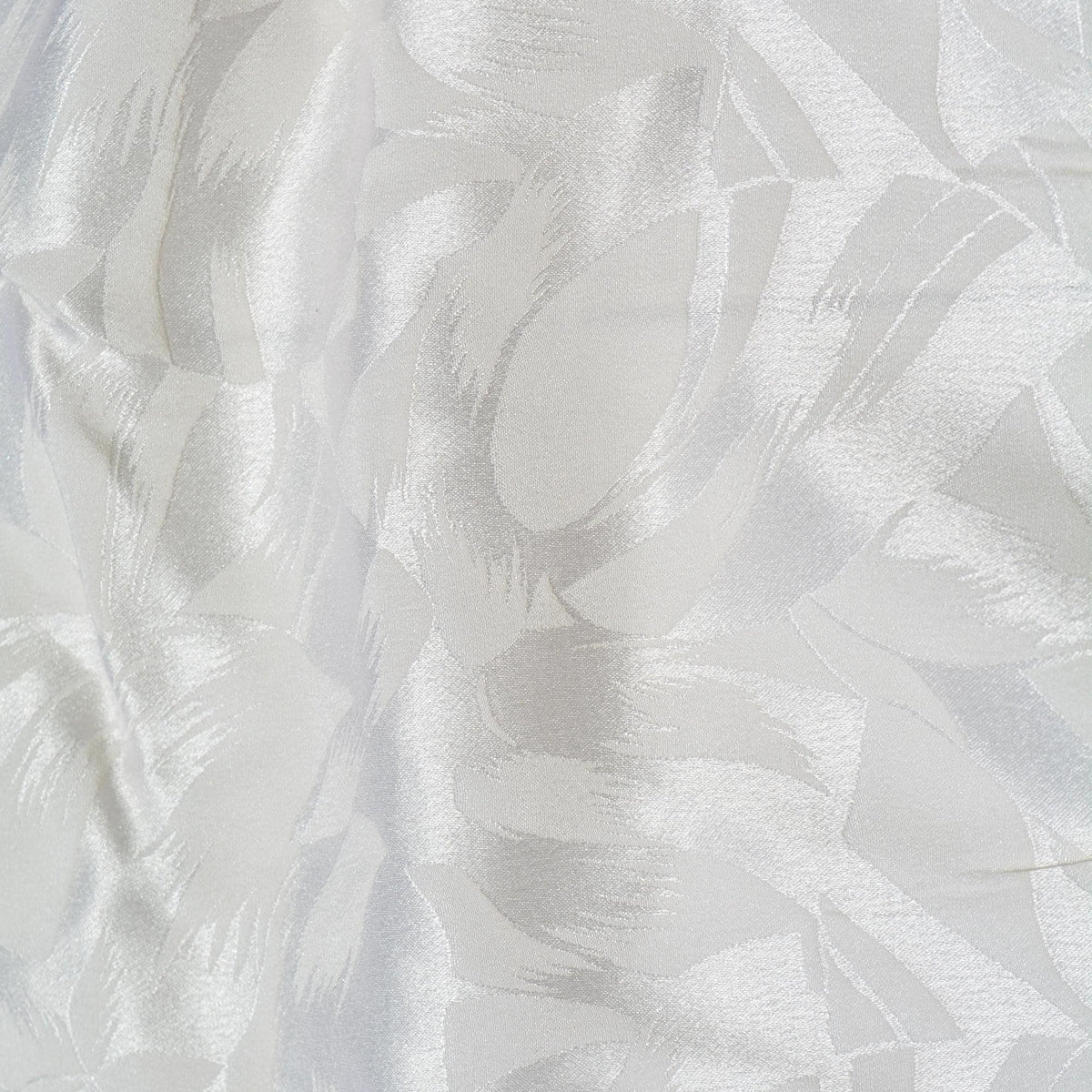 Pure Silk Jacquard Fabric | Ivory Designer Deadstock | Dresses, Skirts, Special Occasion | By the Yard