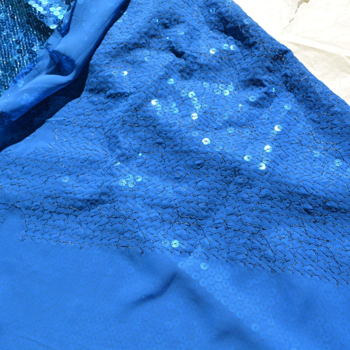 Blue Sequin fabric 36" Wide Luxury Fabric Sewing | By the Yard