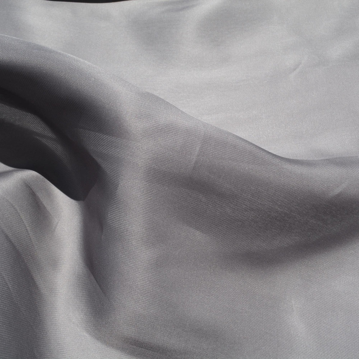 Pure Silk Gazar Fabric | Gray Designer Deadstock | Dresses, Skirts, Bridal, Couture | By the Yard