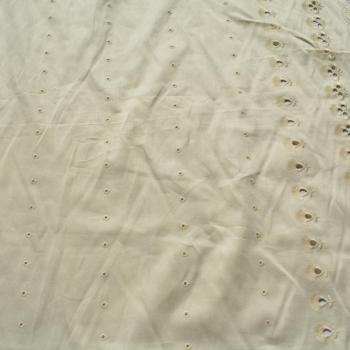 Cotton Lace Fabric | Ivory | Designer Yardage |By the Yard