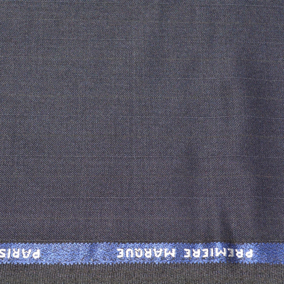 British Cashmere Super 100s Wool Suiting Fabric | Black with Stripes | Made in England | Luxury Tailoring Material| By t